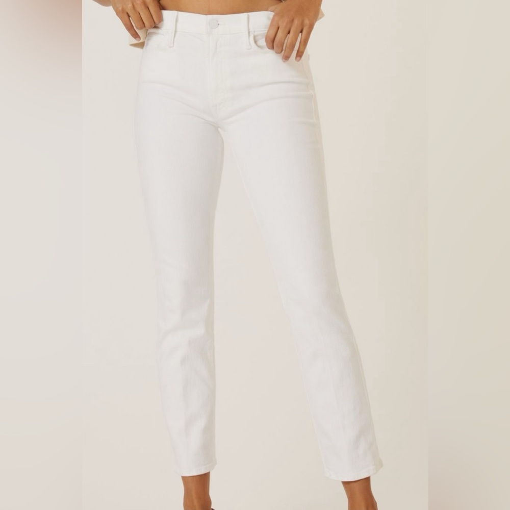 Mother dazzler ankle white jeans size 25